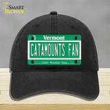 Catamounts Fan Novelty License Plate Hat Unconstructed Cotton / Black