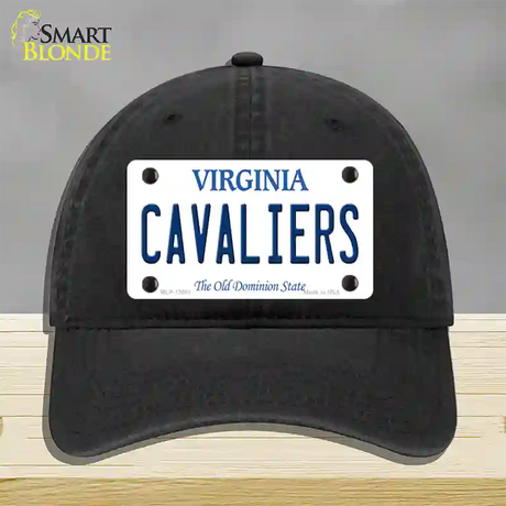 Cavaliers Novelty License Plate Hat Unconstructed Cotton / Black