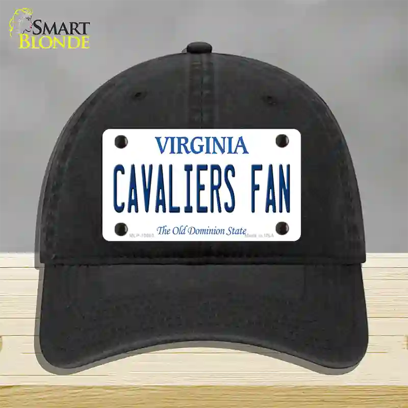 Cavaliers Fan Novelty License Plate Hat Unconstructed Cotton / Black