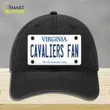 Cavaliers Fan Novelty License Plate Hat Unconstructed Cotton / Black