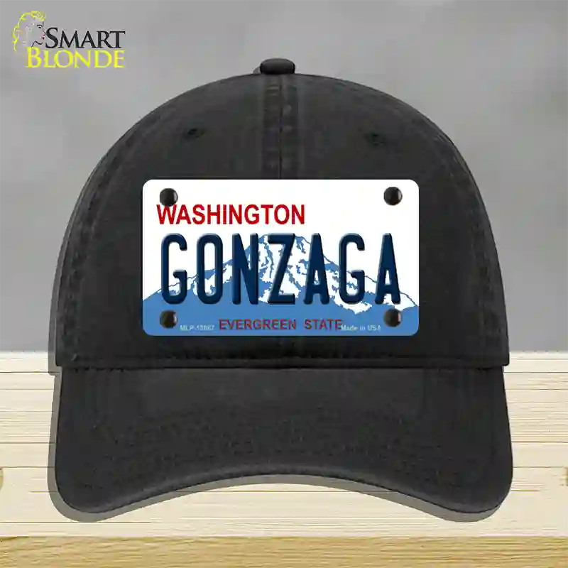 Gonzaga Novelty License Plate Hat Unconstructed Cotton / Black