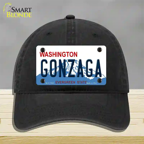 Gonzaga Novelty License Plate Hat Unconstructed Cotton / Black