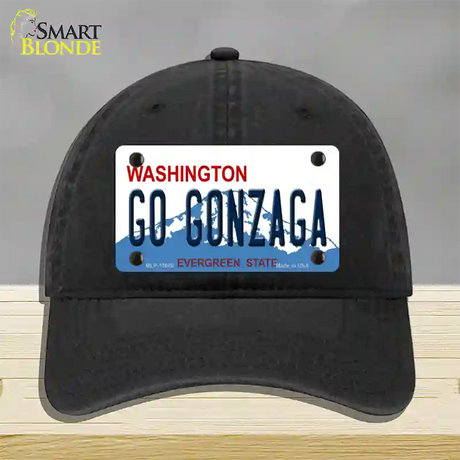 Go Gonzaga Novelty License Plate Hat Unconstructed Cotton / Black