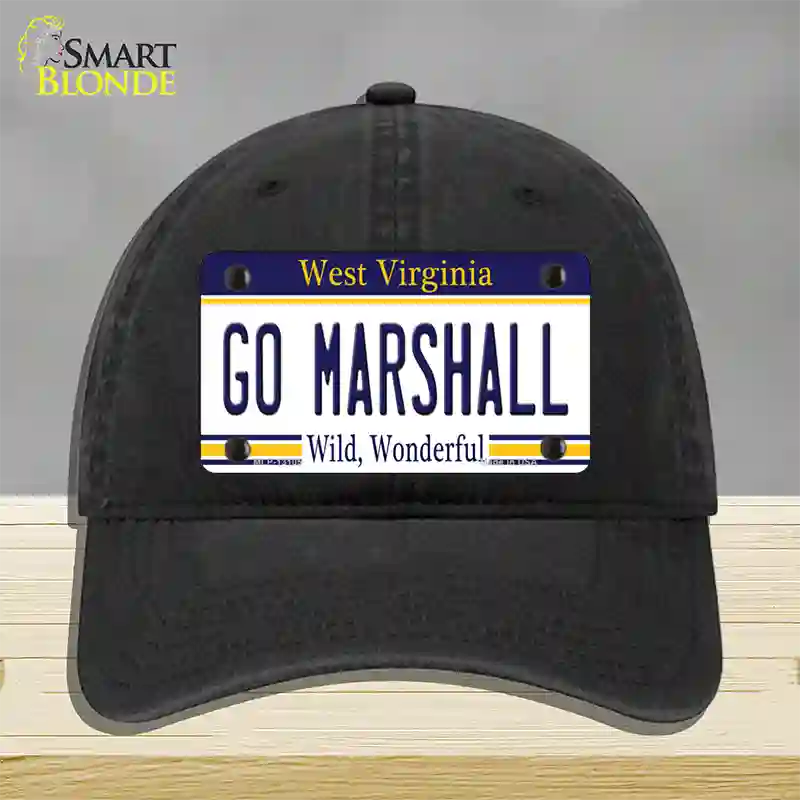 Go Marshall Novelty License Plate Hat Unconstructed Cotton / Black