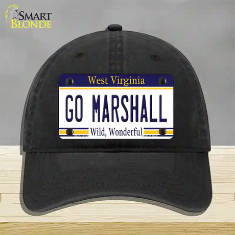 Go Marshall Novelty License Plate Hat Unconstructed Cotton / Black