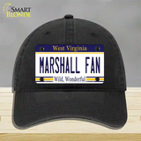 Marshall Fan Novelty License Plate Hat Unconstructed Cotton / Black