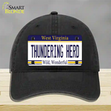 Thundering Herd Novelty License Plate Hat Unconstructed Cotton / Black