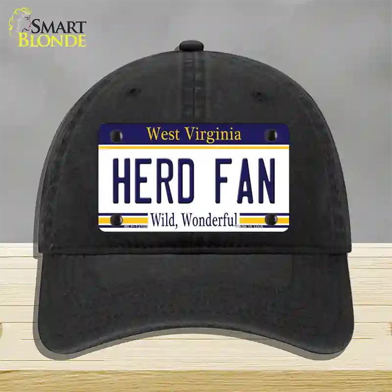 Herd Fan Novelty License Plate Hat Unconstructed Cotton / Black