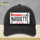 Marquette Novelty License Plate Hat Unconstructed Cotton / Black