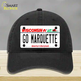 Go Marquette Novelty License Plate Hat Unconstructed Cotton / Black