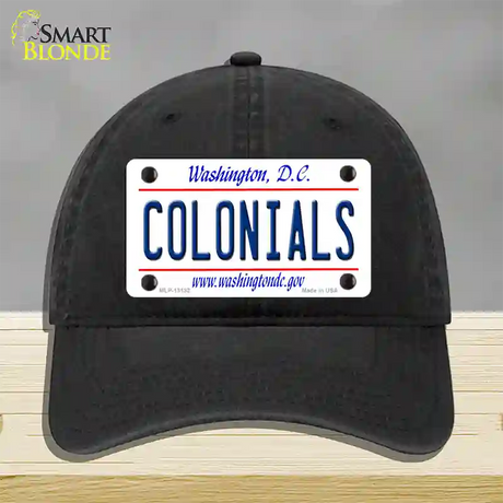 Colonials Novelty License Plate Hat Unconstructed Cotton / Black