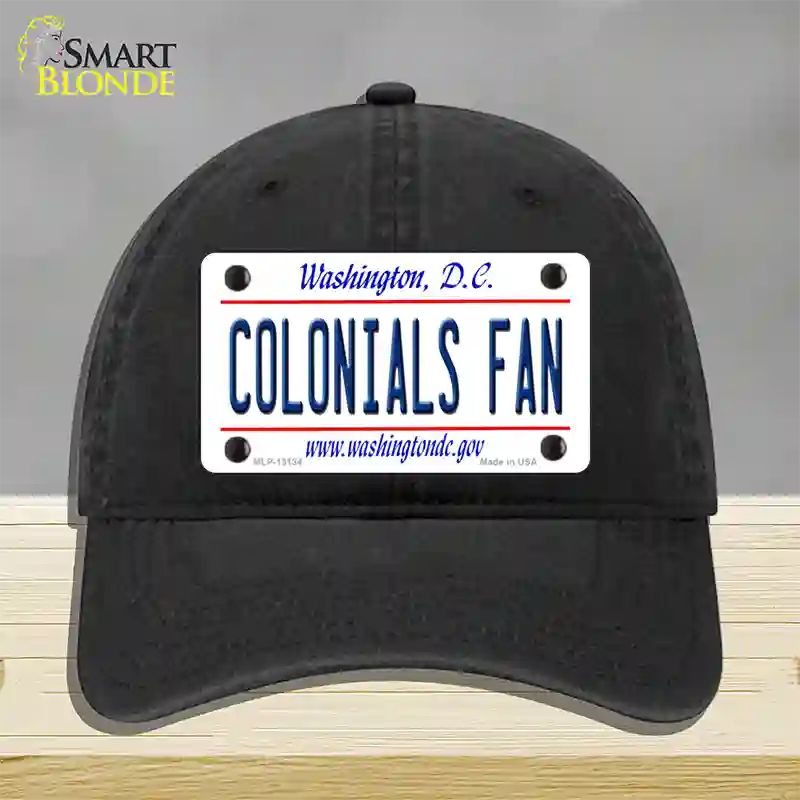 Colonials Fan Novelty License Plate Hat Unconstructed Cotton / Black