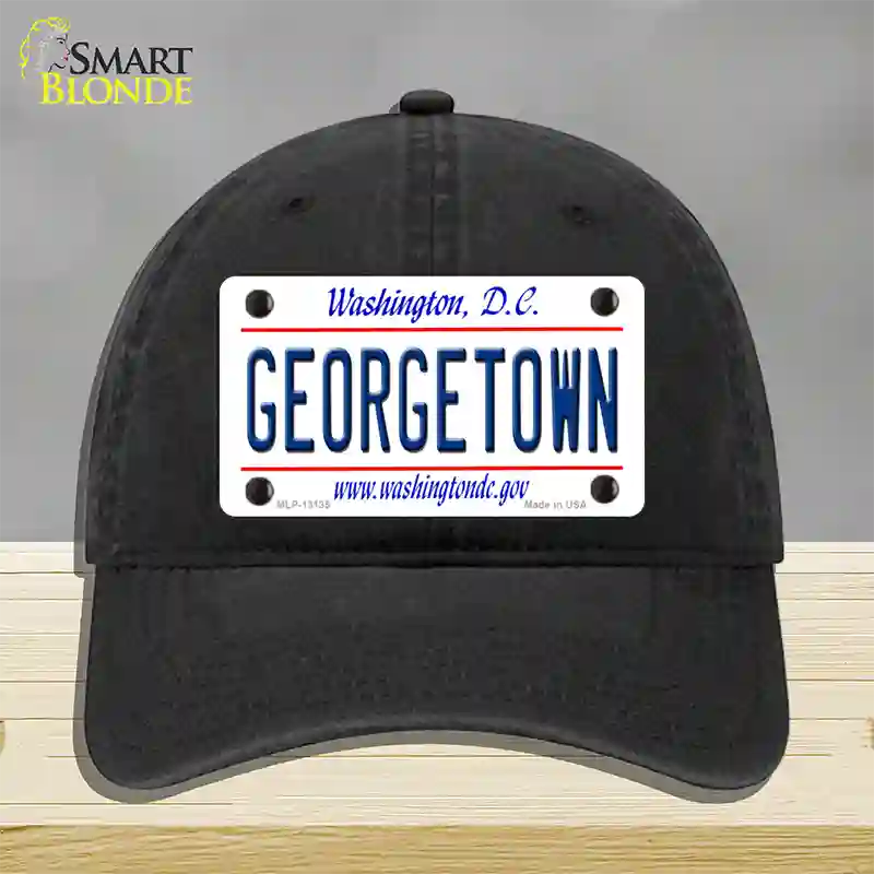 Georgetown Novelty License Plate Hat Unconstructed Cotton / Black