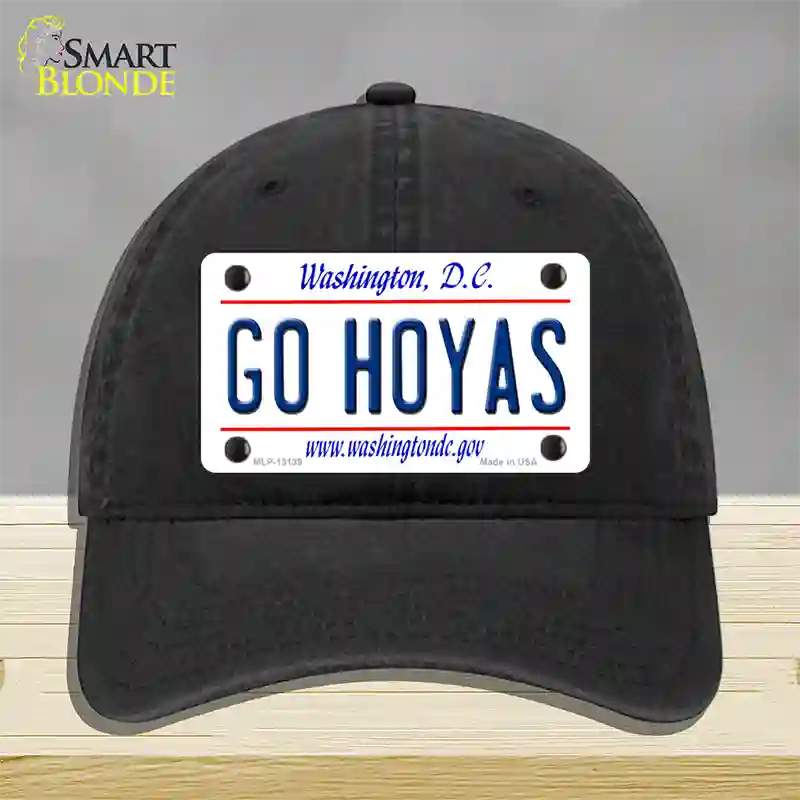 Go Hoyas Novelty License Plate Hat Unconstructed Cotton / Black