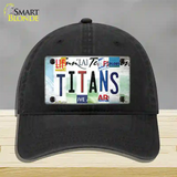 Titans Strip Art Novelty License Plate Hat Tag Unconstructed Cotton / Black