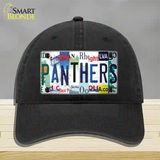 Panthers Strip Art Novelty License Plate Hat Tag Unconstructed Cotton / Black