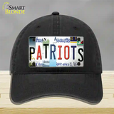 Patriots Strip Art Novelty License Plate Hat Tag Unconstructed Cotton / Black