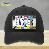 Eagles Strip Art Novelty License Plate Hat Tag Unconstructed Cotton / Black