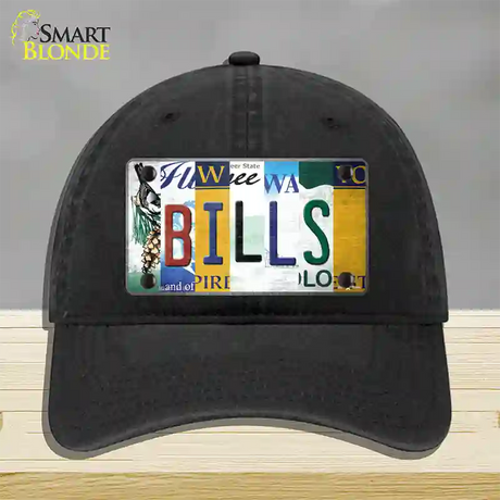 Bills Strip Art Novelty License Plate Hat Tag Unconstructed Cotton / Black