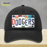 Dodgers Strip Art Novelty License Plate Hat Tag Unconstructed Cotton / Black