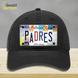 Padres Strip Art Novelty License Plate Hat Tag Unconstructed Cotton / Black