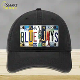 Blue Jays Strip Art Novelty License Plate Hat Tag Unconstructed Cotton / Black