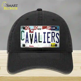 Cavaliers Strip Art Novelty License Plate Hat Tag Unconstructed Cotton / Black