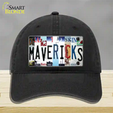 Mavericks Strip Art Novelty License Plate Hat Tag Unconstructed Cotton / Black