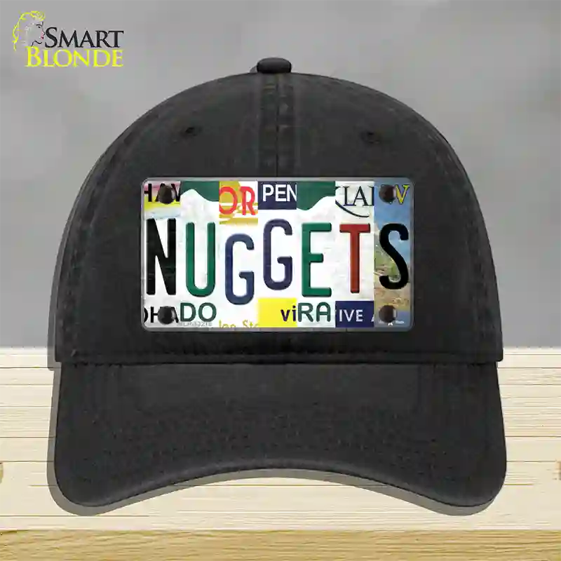 Nuggets Strip Art Novelty License Plate Hat Tag Unconstructed Cotton / Black