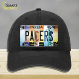 Pacers Strip Art Novelty License Plate Hat Tag Unconstructed Cotton / Black