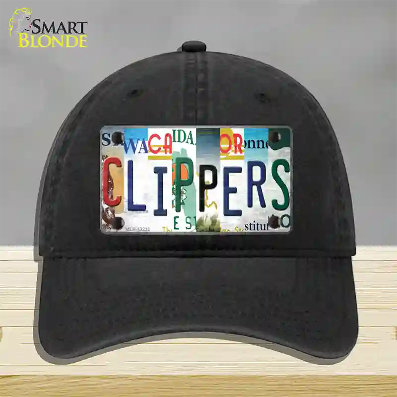 Clippers Strip Art Novelty License Plate Hat Tag Unconstructed Cotton / Black