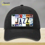 Jazz Strip Art Novelty License Plate Hat Tag Unconstructed Cotton / Black