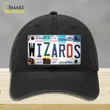 Wizards Strip Art Novelty License Plate Hat Tag Unconstructed Cotton / Black