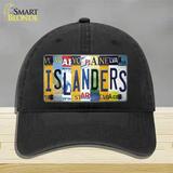 Islanders Strip Art Novelty License Plate Hat Tag Unconstructed Cotton / Black