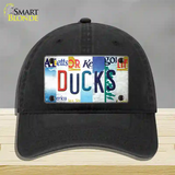 Ducks Strip Art Novelty License Plate Hat Tag Unconstructed Cotton / Black