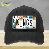 Kings Hockey Strip Art Novelty License Plate Hat Tag Unconstructed Cotton / Black