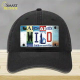 Wild Strip Art Novelty License Plate Hat Tag Unconstructed Cotton / Black