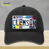 Clemson Strip Art Novelty License Plate Hat Tag Unconstructed Cotton / Black