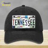 Tennessee Strip Art Novelty License Plate Hat Tag Unconstructed Cotton / Black