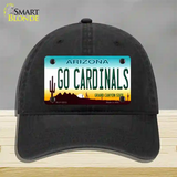 Go Cardinals Novelty License Plate Hat Tag Unconstructed Cotton / Black