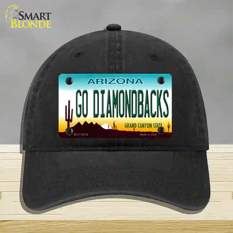 Go Diamondbacks Novelty License Plate Hat Tag Unconstructed Cotton / Black