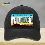 Number 1 Diamondbacks Fan Novelty License Plate Hat Tag Unconstructed Cotton / Black