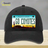 Go Coyotes Novelty License Plate Hat Tag Unconstructed Cotton / Black