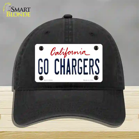 Go Chargers Novelty License Plate Hat Tag Unconstructed Cotton / Black