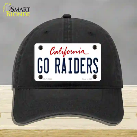 Go Raiders Novelty License Plate Hat Tag Unconstructed Cotton / Black