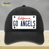 Go Angels Novelty License Plate Hat Tag Unconstructed Cotton / Black