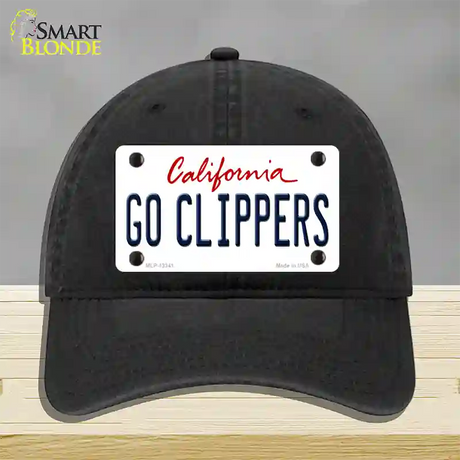 Go Clippers Novelty License Plate Hat Tag Unconstructed Cotton / Black