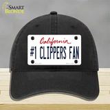 Number 1 Clippers Fan Novelty License Plate Hat Tag Unconstructed Cotton / Black