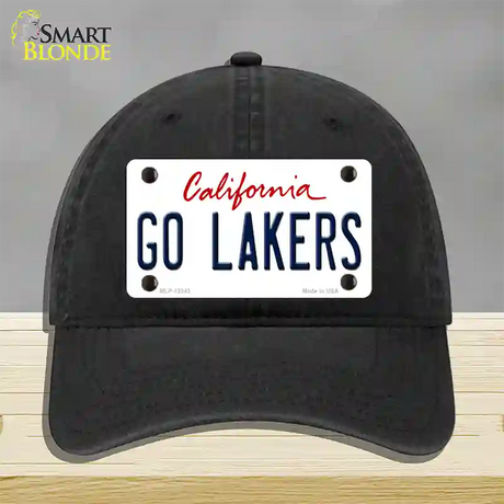 Go Lakers Novelty License Plate Hat Tag Unconstructed Cotton / Black