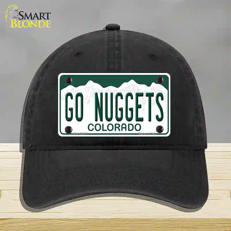 Go Nuggets Novelty License Plate Hat Tag Unconstructed Cotton / Black